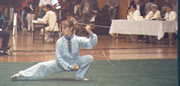 Susanna Hedenborg i Taichi posé vid 1st Wushu World Championships i Beijing 1991